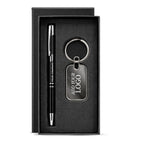 Premium Customized Metal Pen & Key chain Gift Set with Logo Printing | Executive Corporate Gift Box