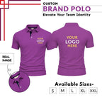 Premium Customized Cotton Polo T-Shirt with Company Logo Printing | Corporate Uniform Polo Neck T-Shirt for Men