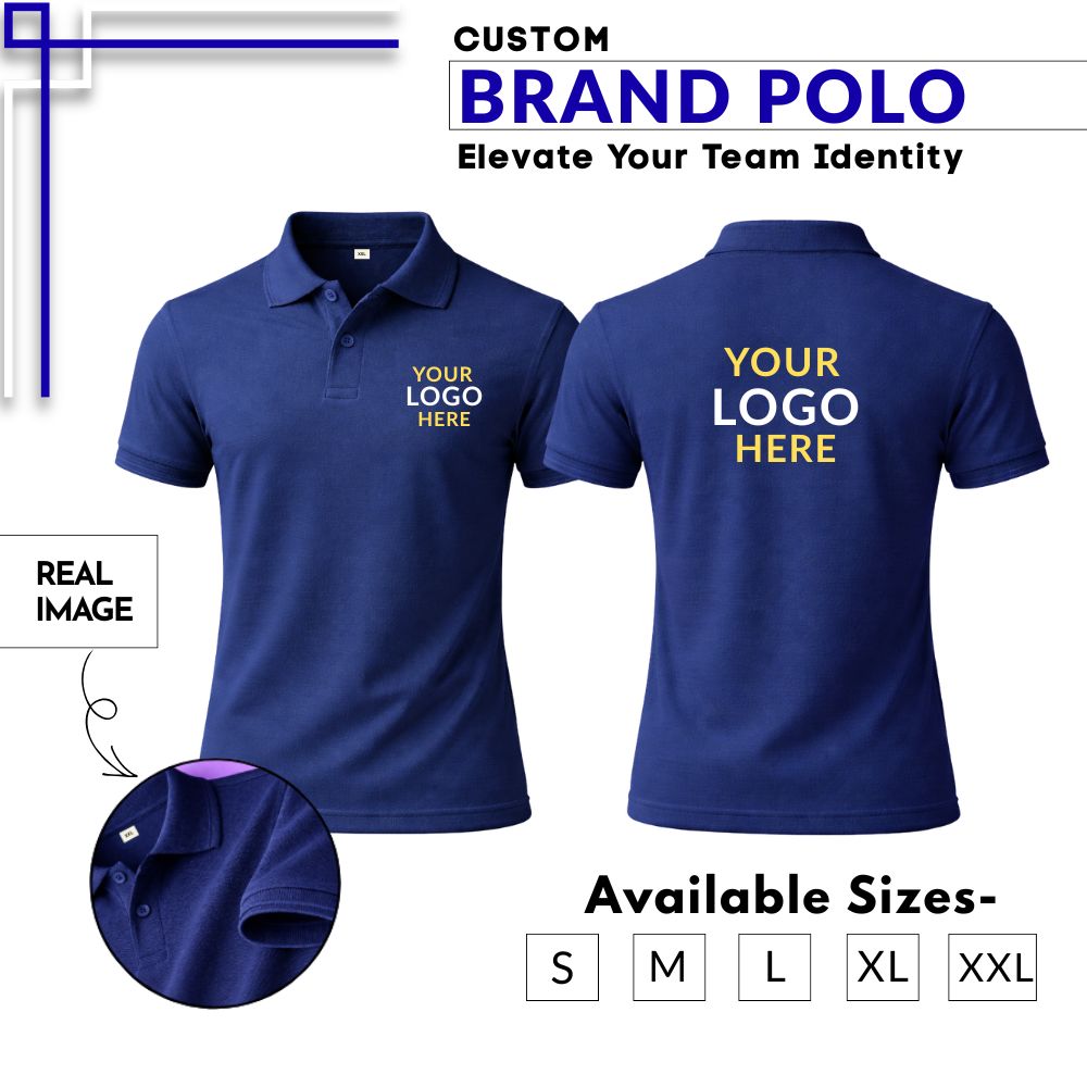 Customized Half Sleeve V-Neck Corporate T-Shirt for Men with Logo Printing | Premium Cotton Blend Team Wear & Promotional Apparel