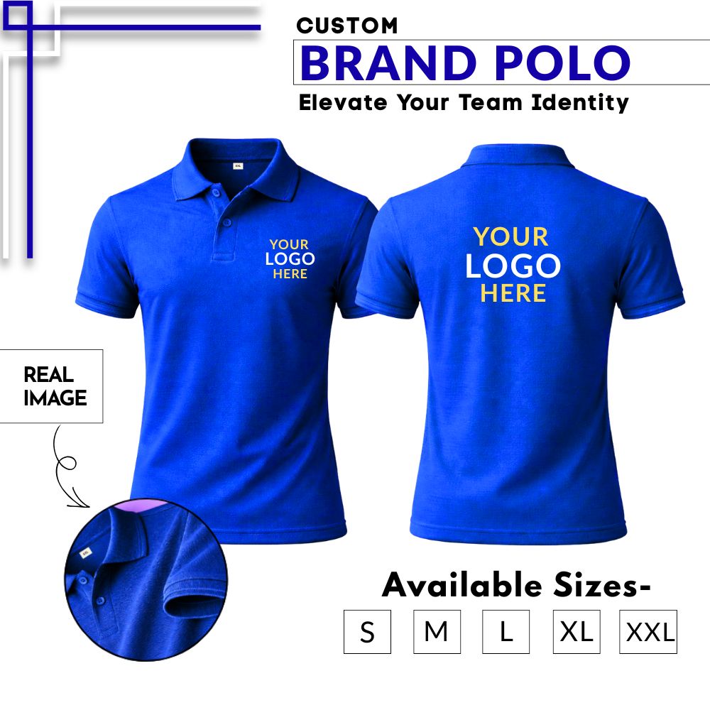 Customized Half Sleeve V-Neck Corporate T-Shirt for Men with Logo Printing | Premium Cotton Blend Team Wear & Promotional Apparel