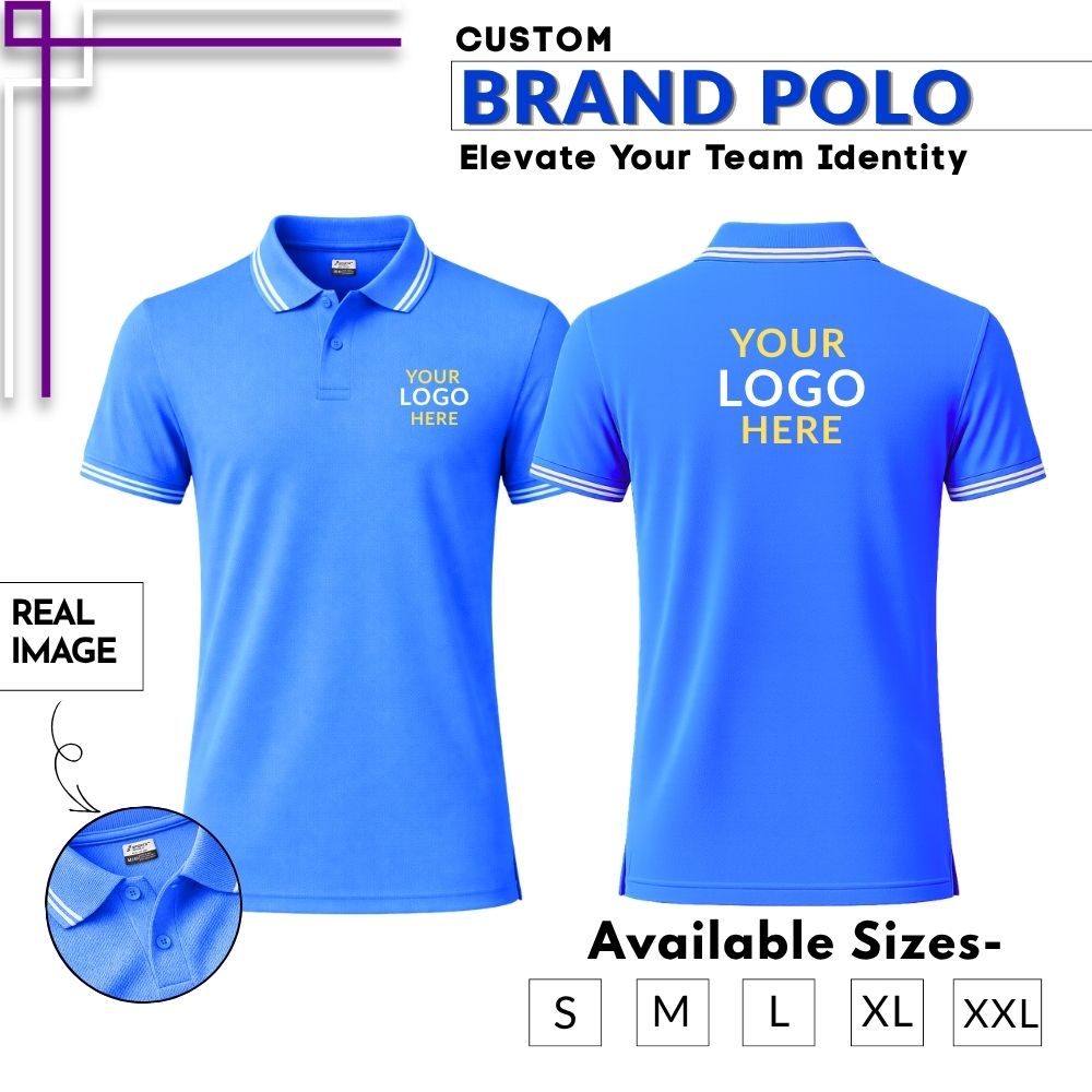 Premium Customized V-Neck T-Shirt with Company Logo Printing | Cotton Blend Corporate & Promotional V-Neck Tee for Men