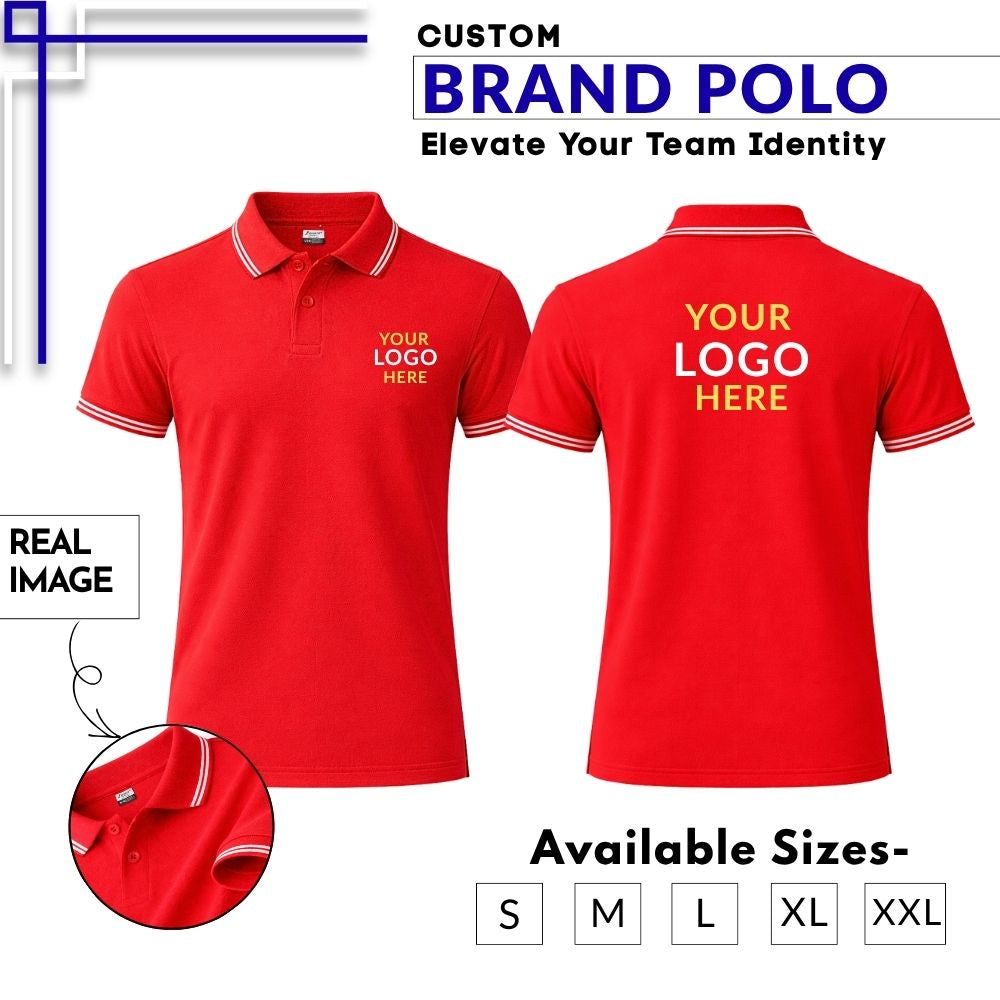 Premium Customized V-Neck T-Shirt with Company Logo Printing | Cotton Blend Corporate & Promotional V-Neck Tee for Men