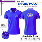 Premium Customized V-Neck T-Shirt with Company Logo Printing | Cotton Blend Corporate & Promotional V-Neck Tee for Men