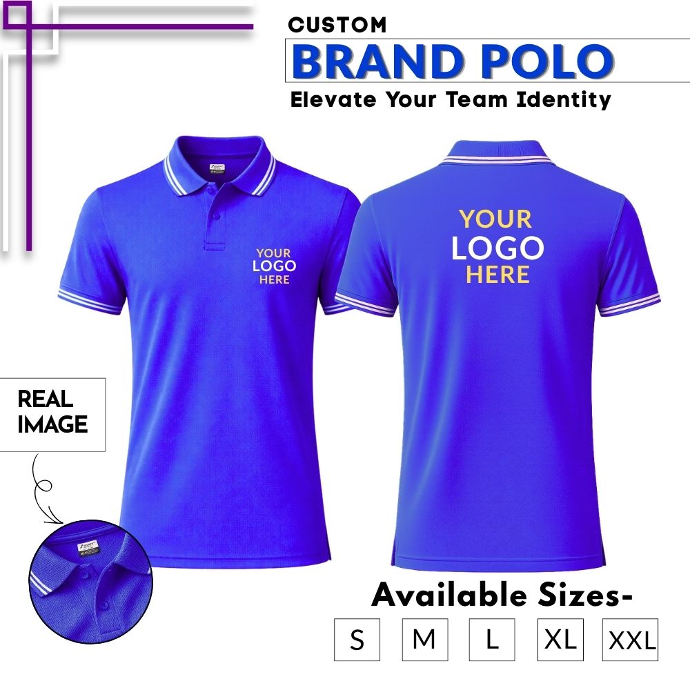 Premium Customized V-Neck T-Shirt with Company Logo Printing | Cotton Blend Corporate & Promotional V-Neck Tee for Men