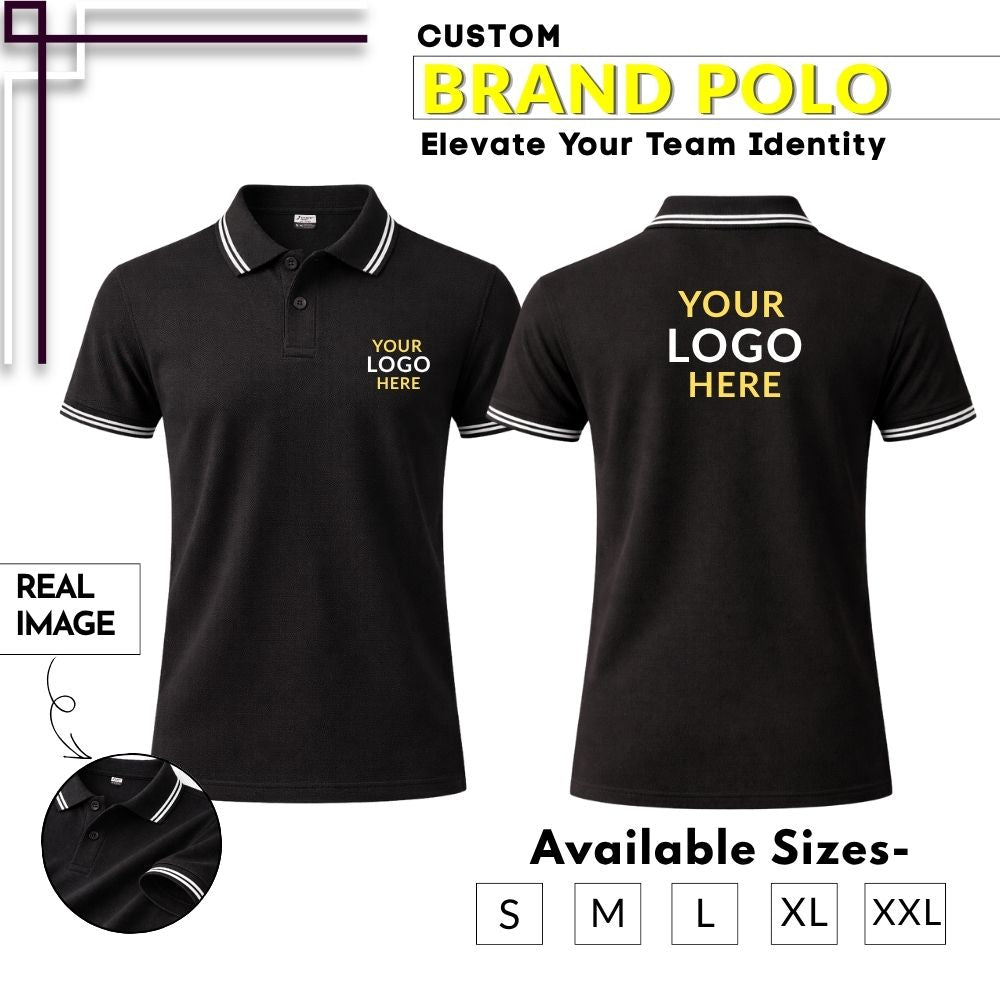 Premium Customized V-Neck T-Shirt with Company Logo Printing | Cotton Blend Corporate & Promotional V-Neck Tee for Men
