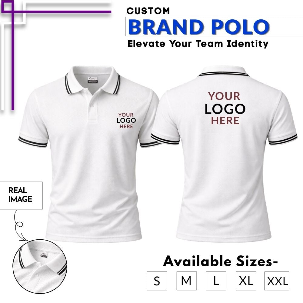 Premium Customized V-Neck T-Shirt with Company Logo Printing | Cotton Blend Corporate & Promotional V-Neck Tee for Men