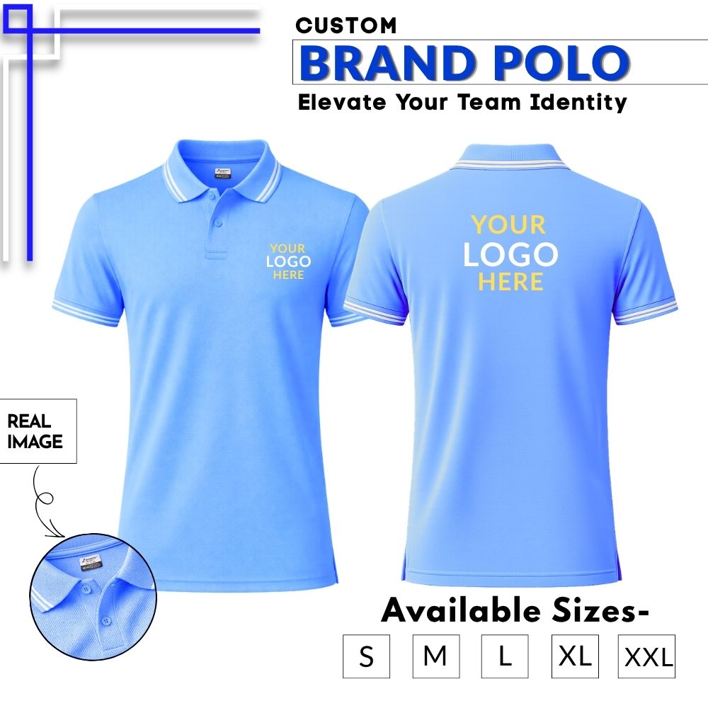 Premium Customized V-Neck T-Shirt with Company Logo Printing | Cotton Blend Corporate & Promotional V-Neck Tee for Men