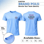 Premium Customized Round Neck T-Shirt with Company Logo Printing | Cotton Blend Corporate & Promotional T-Shirt for Men