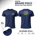 Premium Customized Round Neck T-Shirt with Company Logo Printing | Cotton Blend Corporate & Promotional T-Shirt for Men