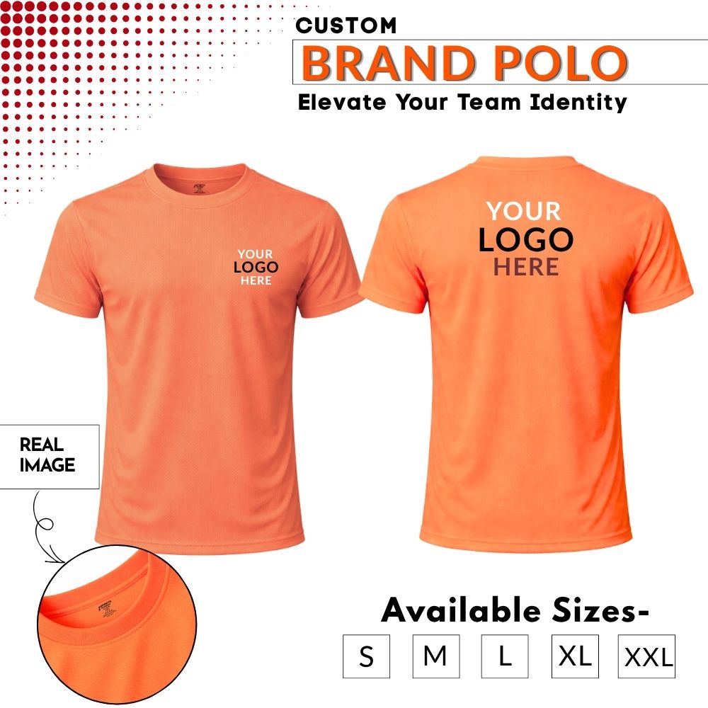 Premium Customized Round Neck T-Shirt with Company Logo Printing | Cotton Blend Corporate & Promotional T-Shirt for Men