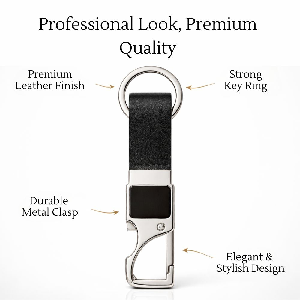 Premium Customized Corporate Gift Set with Logo Printing | A5 Notebook, Metal Pen & Leather Key chain